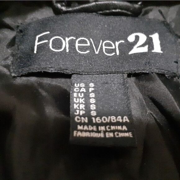 Forever 21 Black Faux Leather Studded Jacket - Picture 3 of 7